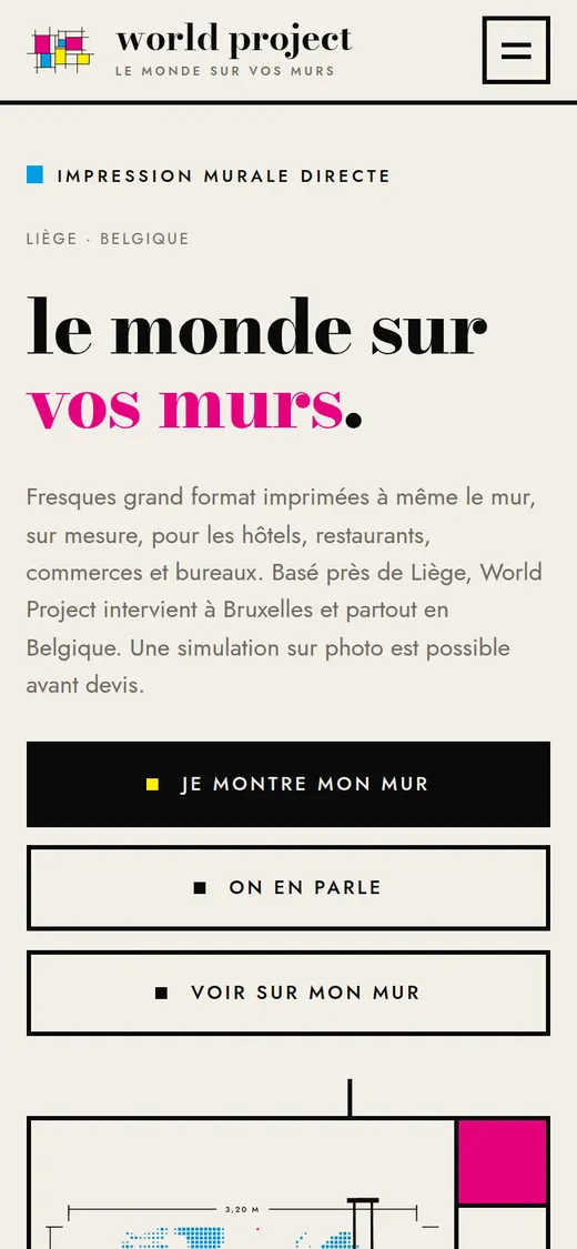 Accueil de worldproject.be sur téléphone